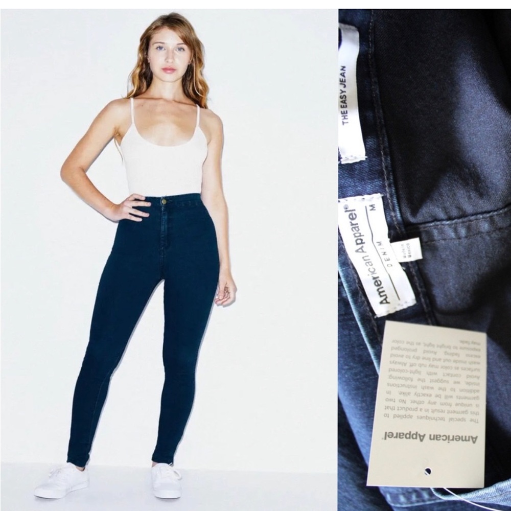 American Apparel women’s easy jean high waisted skinny